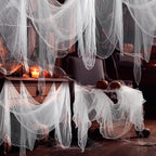 Boao Halloween Cheese cloth 85 x 394 Inch White Cheesecloth Roll for Crafts Large Cotton Muslin Gauze Fabric for Halloween Outdoor & Indoor Spooky Decoration