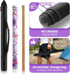 Mahjong Mat for Table 33x33 Inch, No-Crease, Anti-Slip, Noise-Reducing American Mahjong Mat, Mahjong Table Mat with Carry Bag,Neoprene Mahjong Mat for Poker, Card, Board(Purple)