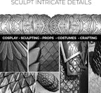 Foam Clay Air Dry Foam Modeling Clay - Cosplay Soft Clay for Slime Add Ins, Molding Clay for Sculpting with Eva Foam - 300 Gram Black Air Dry Clay