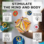 SHASHIBO Shape Shifting Box - Award-Winning Fidget Toy w/ 36 Rare Earth Magnets - Fidget Cube Transforms Into Over 70 Shapes, Sensory Toy Gift for Kids, Teens, and Adults (Hyper Melon)