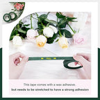 DF DUALFERV 12 Rolls Dark Green Floral Tape Stem Wrap, 1/2" Wide Flower Tape for Bouquets, 30 Yards Floral Tape for Fresh Flowers for Flower Arranging, Wreath Making, Wedding Bouquets
