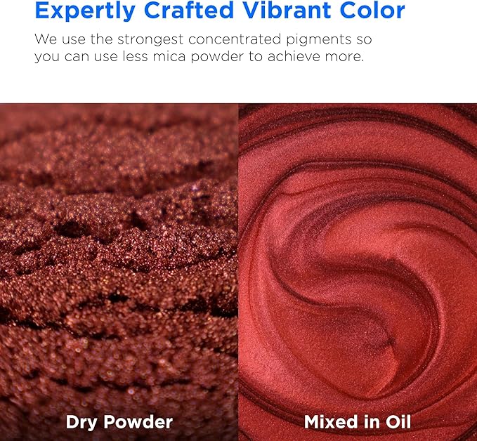 Rolio Premium Red Mica Powder - Rosewood (100G / 3.5 oz) - 1 Jar of Dark Red Pigment Powder for Epoxy Resin, Dye, Soap Making, Nail Polish, Paint, Candle Making, Bath Bombs, Slime