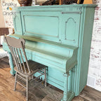 Chalky Chicks All-in-One Chalk Paint for Furniture or Cabinet - 4 Fl Oz - Matte Finish Riptide (Green Blue) for Metal, Wood Furniture Paint - No Sanding All-in-One for Home Decor & Crafts, USA Made