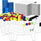24 Pack Phonemic Awareness Dry Erase Board 8" x 10" Double Sided Handheld Answer Board Speech Therapy Phonemic Awareness Phonics Games Preschool Kindergarten Classroom Must Have