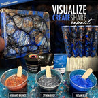 Eye Candy Pigments Premium Blue Mica Powder - Busan Blue (50gr) - for Epoxy, Resin, Soap, Paint, Woodworking, Acrylic Pouring, Bath Bombs, Fishing Lures - DIY Arts and Crafts Additive