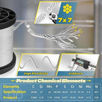 316 Stainless Steel Cable, 800FT 1/32IN Wire Rope with 200Pcs Aluminum Sleeves Stops, for String Lights Hanging, Clotheslines, Trellis Wire
