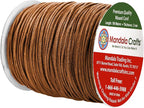 Mandala Crafts 2mm 109 Yards Russet Brown Cotton Waxed Cord for Jewelry Making Bracelet Cord Waxed String - Beading String Thread Jewelry Cords for Necklaces String