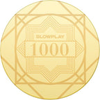 SLOWPLAY Nash Ceramic Poker Chips in Bulk, Casino Grade Ceramic 10-Gram Poker Chip for Texas Hold'em, 39mm Professional Chips Pack of 50 with Denomination of 1000
