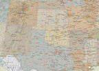 24x36 United States, USA Contemporary Premier Wall Map Poster (24x36 PAPER)