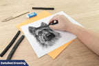 Pacific Arc Large Vine Charcoal Stick 5/Pkg, Soft, Black, Thick Willow Charcoal for Sketching and Drawing