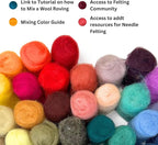 Woolbuddy Wool Carder and 24 Colors Felting Wool Kit
