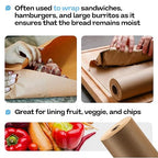 Brown Freezer Paper Roll 24" x 1800" (150 feet) with Cutter - USA-made Freezer Paper for Meat & Fish - Poly-Coated Food Wrapping Material for Freezing - Barrier Against Air & Moisture by IDL Packaging