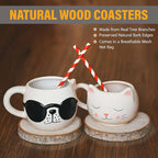 Wood Slices in Mesh Bag for Crafts DIY Projects Rustic Wedding Decorations Ornaments Coasters Tags Home Decor (White Washed)
