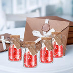 Wettarn 120 Pcs Transparent Red D4 Dice6 Pcs Pot Bottles Plastic Favor Jars with Cork Lids Healing Potion Bottles Polyhedral Dice Set for Party Favors Table Games(Novel Style)