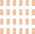 ImpressArt - Premium Metal Stamping Rectangle Blanks for Metal Stamping and Jewelry Making (24 Pack) (11/16" x 1 1/4" Rectangle w/Hole, Copper)
