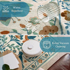 Morebes Floral 9x12 Area Rug for Living Room, Washable Large Rug for Bedroom Non Slip, Soft Boho Vintage Flower Birds Distressed Throw Carpet for Dinning Room Playroom, Beige/Multi