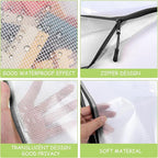 24pcs Mesh Zipper Pouches, A3 Size 17 x 12 inches Waterproof Black Zipper Bags, Water-Resistant Plastic Zipper Pouch for School Office Supplies, Puzzles & Games Organizing Storage