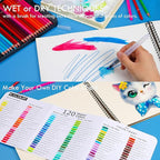 KALOUR Watercolor Pencils, 120 Colors, Blendable Wet or Dry, Water-Soluble Colored Pencils for Artists and Beginners