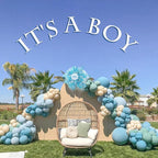 MEEDEE Baby Boy 2.5 Inch Burlap Wired Ribbon for Baby Shower, Diaper Cake, Welcome Home Favors, Gift Box, Table Decor - Blue (10 Yards)