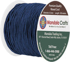 Mandala Crafts 0.5mm 109 Yards Navy Blue Cotton Waxed Cord for Jewelry Making Bracelet Cord Waxed String - Beading String Thread Jewelry Cords for Necklaces String