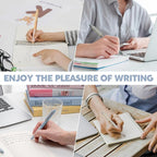 Gel Pens 0.5mm Point Pen Black Ink Smooth Writing Retractable Pen for Office,School Supplies,12-Count (Gold clip)
