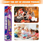 Nattork Jigsaw Puzzle Mat Roll Up，Portable Saver Pad Up to 2000 Pieces，with Non-Slip Rubber Bottom，4 Puzzle Sorting Trays & 1 Storage Bag