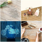 Pack of 10 Clear Acrylic Sheets 12" x 16" Cast Plexiglass Panel 1/8" Thick (3mm) Transparent Plastic Board for Signage, Craft, Display Projects, Laser Cutting, Engraving