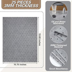 Weewooday 25 Pieces Oil Absorbent Pads 19.69 x 15.75 Inch Oil Spill Mat Garage Accessories Water Absorbent Mat for Leaks Liquids Absorbing Protecting Home Garage Basement