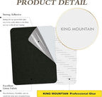 KING MOUNTAIN Fine Linen Repair Patches, Self-Adhesive Fabric, 8X11 Inch 2 PCS, Multi Color, for Sofa and Clothes (Charcoal Black)