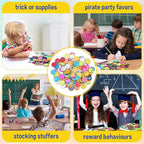 Jerify Caught Being Good Coins for Kids Behavior Tokens Plastic Reward Colored Pretend Coin Carnival Halloween Party Counting(200 Pcs,Smile Face)