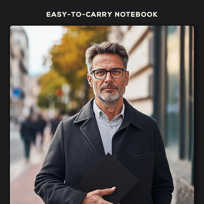 Beechmore Books A5 Sketch Book – 5.8"x8.3" Premium Vegan Leather Hardcover Sketchbook, 96 Thick 300gsm Perforated Ivory Pages, Ideal for Sketching, Watercolor & Mixed Media, Includes Back Pocket