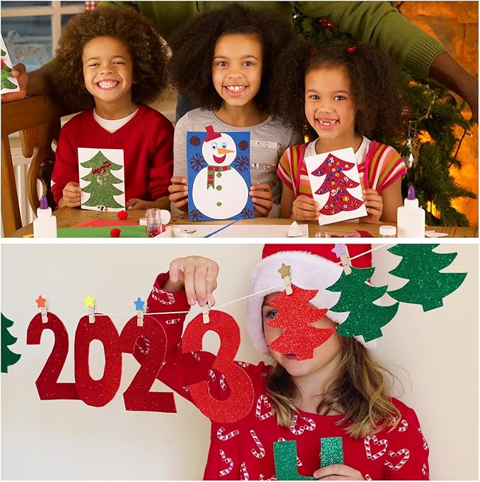 PATIKIL 2mm(1/10") Thick Non Adhesive Glitter Foam Sheet 16x24inch(40x60cm) Silver Tone, EVA Shiny Foam Board for Craft, 6 Pcs