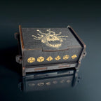 Dice Box - BLACK - 6x4x3 Also holds jewelry and great for desks and desk top items (Beholder)