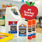 Elmer's Liquid School Glue Washable 1 Gallon 2 Count - Great for Making Slime, #1 Teacher Brand