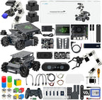 Yahboom ROS2 Robot Kit with Jetson Orin Nano 8GB Super Large AI Model with 6DOF Robotic Arm, 7-inch HD Display,AI Voice Interaction Module Provides AI Vision App Control