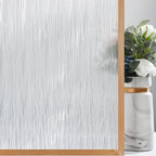 VELIMAX Frosted Window Privacy Film Non Adhesive Window Cling Removable Glass Covering Clear Water Opaque Window Film for Home Anti UV 17.7x118 inches