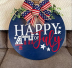 Patriotic Welcome Stencils 4th of July Stencil Independence Day Stencils for Painting on Wood Door Hanger Porch Sign Decor