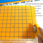 Quilting Rulers, Sewing Ruler (2.78"x12", 3.5", 4.5", 6", 9.5", 12.5"), Acrylic Ruler for Cutting Fabric, Rulers for Quilting and Sewing, Non Slip Sewing Supplies