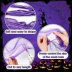 Boao Halloween Cheese cloth 85 x 197 Inch Purple Cheesecloth Roll for Crafts Large Cotton Muslin Gauze Fabric for Halloween Outdoor & Indoor Spooky Decoration