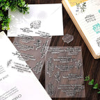 Whaline 4 Sheet Bible Verse Words Clear Stamps Christian God Jesus Silicone Transparent Stamps Border Stamp Cards for DIY Craft Card Making Scrapbooking Embossing Album Decor