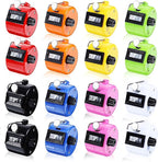 16 Pcs Handheld Clicker Counter 4 Digit Mechanical Tally Counter Assorted Color Pitch Palm Counter for Counting Numbers Knitting Coaching Golf Lap Fishing School Sports Event