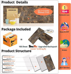 4 Pieces Peel and Stick Backsplash for Kitchen, 3" x 6" PVC Subway Tile 2024 Upgraded Rust Slate Backsplash Stick on Tile Elevate Kitchen, Bathroom, Fireplace,RV