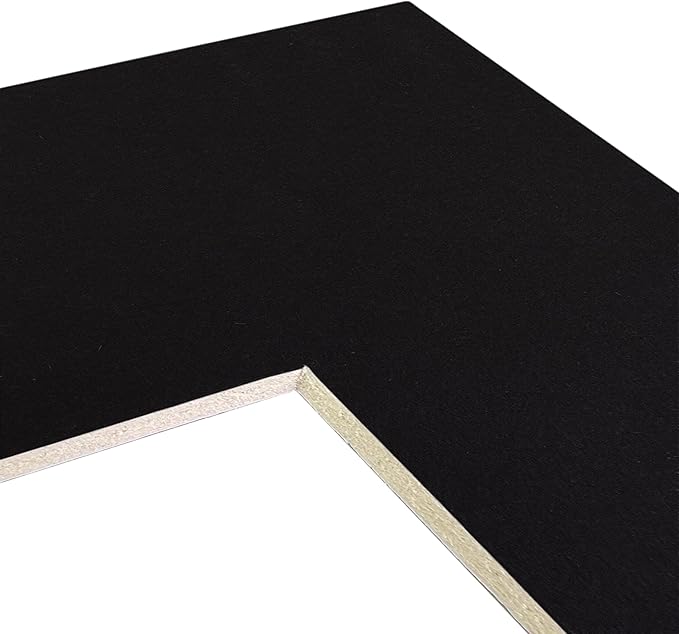 Craig Frames B221 Pre-cut Mat Board for 17x21 Print, 20x24, Smooth Black