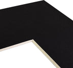 Craig Frames B221 Pre-cut Mat Board for 17x21 Print, 20x24, Smooth Black