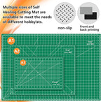Ecraft 24"x36" Self-Healing Sewing Mat: Large Double Sided Green 5-Ply Hobby Mat, A1 Rotary Cutting Mat for Sewing, Quilting & Fabric Crafts