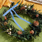 LaRibbons Thin Velvet Ribbon 3/8 Inch x 25 Yards, Dusty Blue Velvet Ribbon for Christmas Tree, Gift Wrapping, Wreath Bow, Outdoor Decoration
