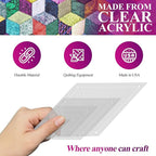 Quilting Acrylic Template Set | Precision Tools for Quilting Enthusiasts | Diamond Design | Includes Sizes 4", 3", 2", 1" | 1/8 Clear Acrylic | 1/4" Seam Allowance for Accuracy