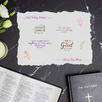 Whaline 4 Sheet Bible Verse Words Clear Stamps Christian God Jesus Silicone Transparent Stamps Border Stamp Cards for DIY Craft Card Making Scrapbooking Embossing Album Decor