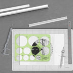 Pacific Arc Template: Large Circle Master, 11 Circles, 1.5" to 3.5" 8.5" x 11"