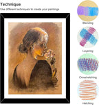 KALOUR Pro Pastel Chalk Colored Pencils,24 Colors portrait set,Color Charcoal Pencils for Drawing Sketching Coloring Shading,Art Supplies for Adults Artists